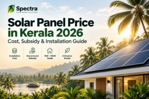 Solar panels on households in Kerala
